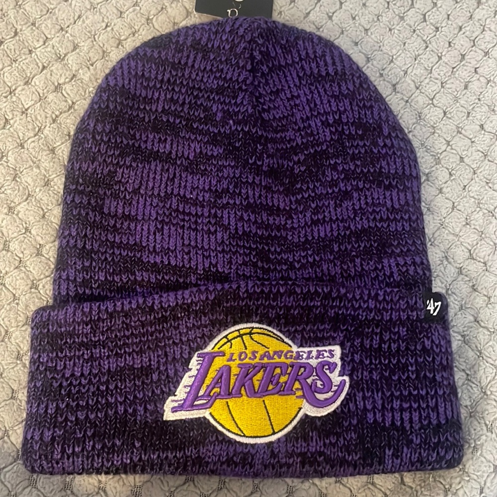 47 Los Angeles lakers beanie purple
